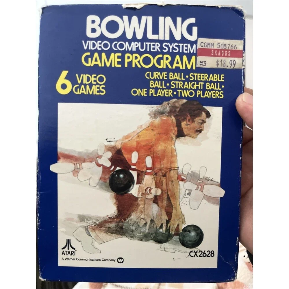 Vintage Bowling Atari 2600 1978 NEW SEALED BOX Video Game Cartridge CX2628 NOS